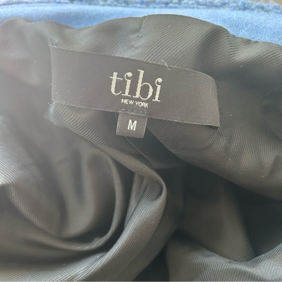 Tibi Blue Oversized Moto Jacket Coat Bloggers Fav EUC SZM - Picture 10 of 13